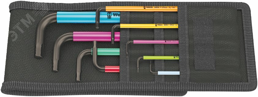Набор Г-образных ключей 950/9 Hex-Plus Multicolour Imperial BlackLaser 1 с шаром 1.5 — 10 мм 9 предметов