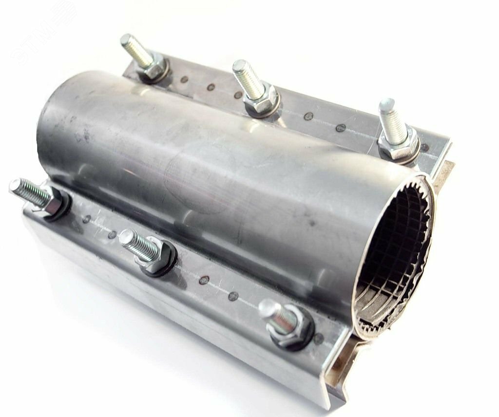 Хомут составной из нерж. стали D159-170,L250 из   нержавеющий стали, D150