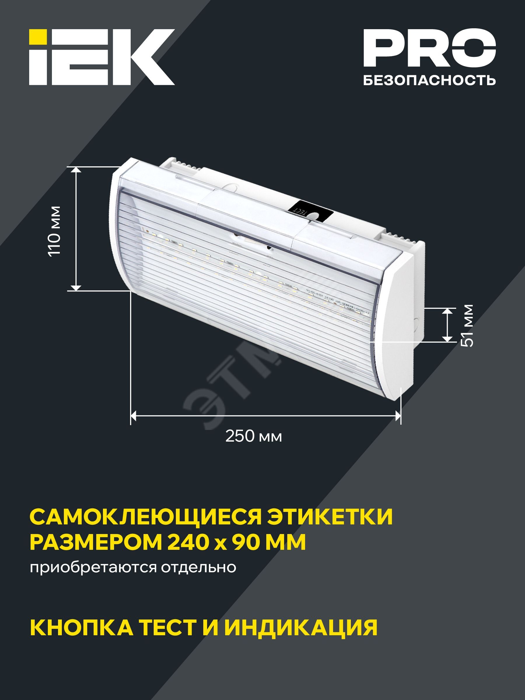 Купить Светильник аварийный светодиодный ДПА-5040 3ч постоянный Ni-CD IP54 в Казани Светильник аварийный светодиодный ДПА-5040 3ч постоянный Ni-CD IP54
