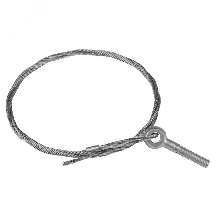 Трос стальной с рым-болтом М6 L=10м (2мм)