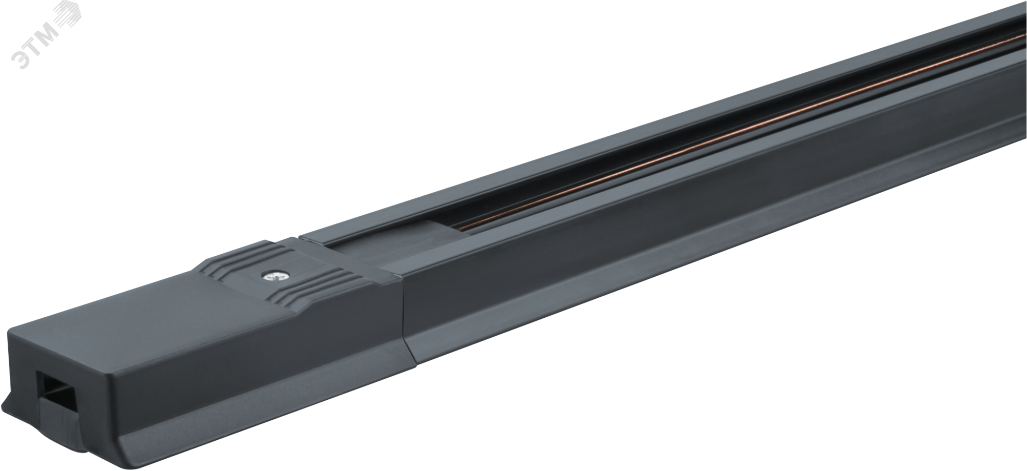 Купить Шинопровод однофазный NLT-B-1L-AS2-BL-100 с вводом питания и заглушкой черный 1м в Казани Шинопровод однофазный NLT-B-1L-AS2-BL-100 с вводом питания и заглушкой черный 1м