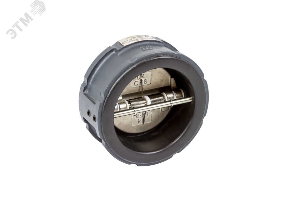 затвор обратный зод pn16 dn200, м/ф, двустворч. чуг ggg40 c epdm покр, нерж
