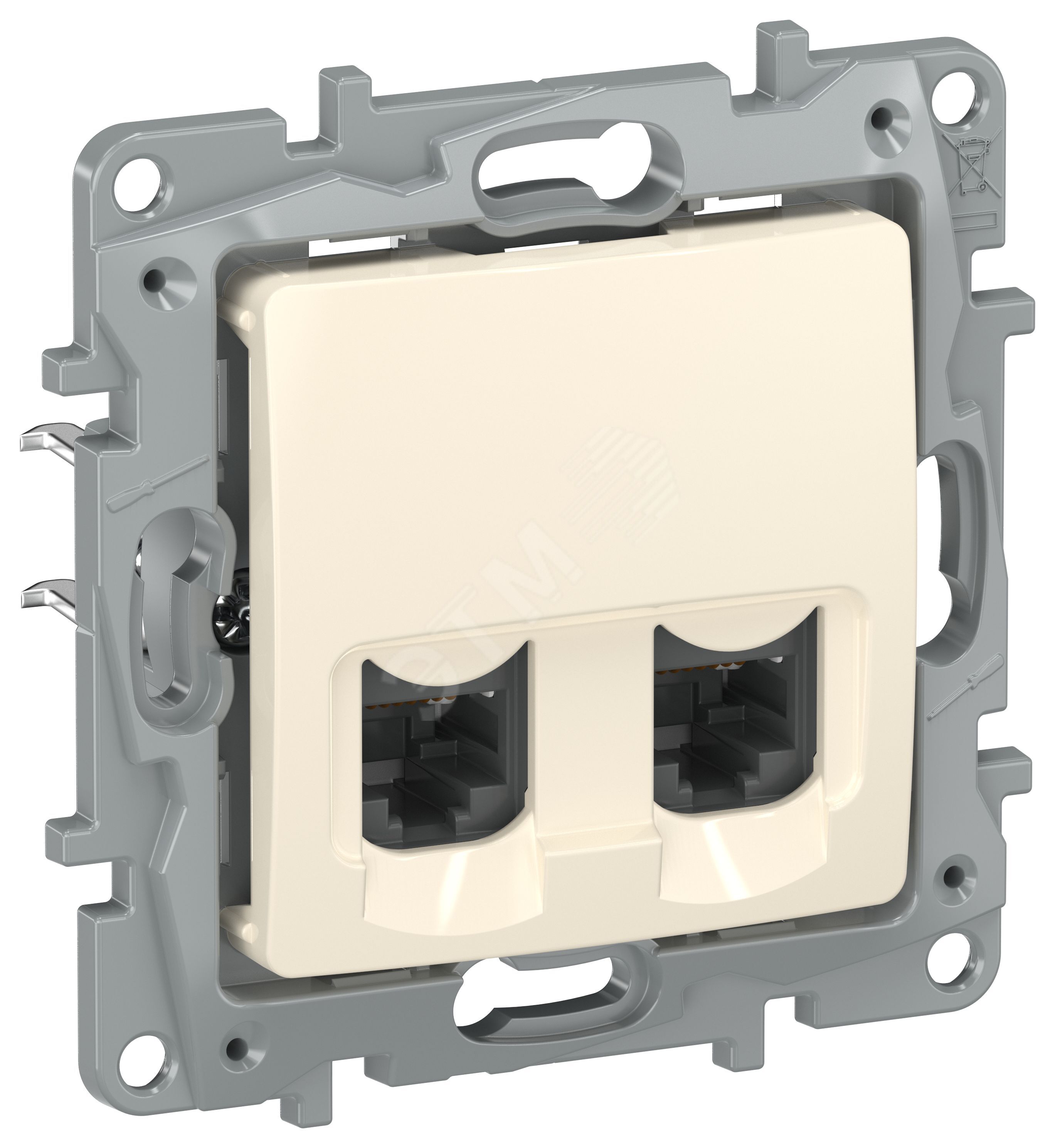 Купить IEKETIKA Розетка компьютерная двойная RJ45 категория 5Е UTP 6723551 слоновая кость в Казани IEKETIKA Розетка компьютерная двойная RJ45 категория 5Е UTP 6723551 слоновая кость