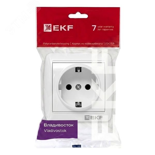 Купить Владивосток Розетка 1-местная 16А с заземлением IP44 EKF в Казани Владивосток Розетка 1-местная 16А с заземлением IP44 EKF