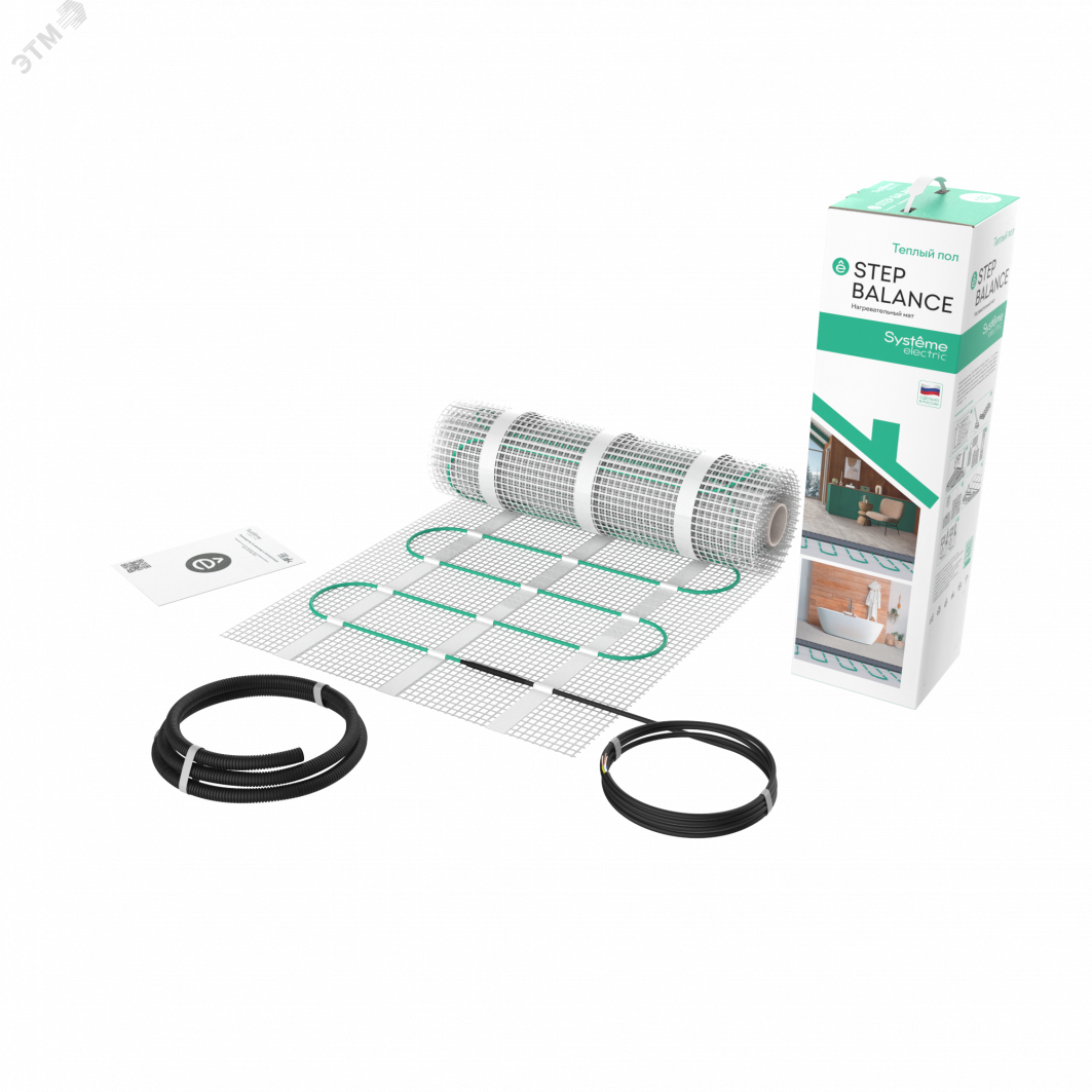 Купить Теплый пол (мат нагревательный) STEP BALANCE SBM150015, 150 Вт/м2, 225 Вт, 1,5 м2 в Казани Теплый пол (мат нагревательный) STEP BALANCE SBM150015, 150 Вт/м2, 225 Вт, 1,5 м2