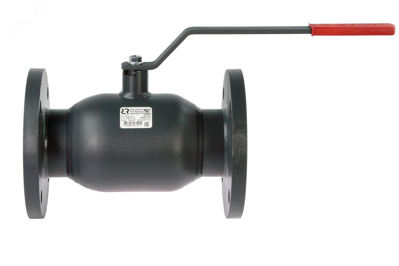 Купить Кран шаровой JiP-R Standard FF Ду125 Ру16 с рукояткой, стандартный проход в Казани Кран шаровой JiP-R Standard FF Ду125 Ру16 с рукояткой, стандартный проход