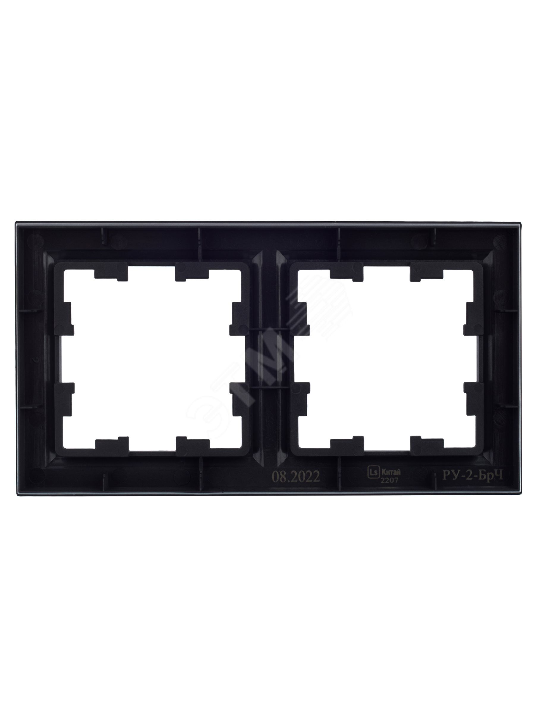 Купить BRITE Рамка 2 поста РУ-2-БрЧ черный в Казани BRITE Рамка 2 поста РУ-2-БрЧ черный