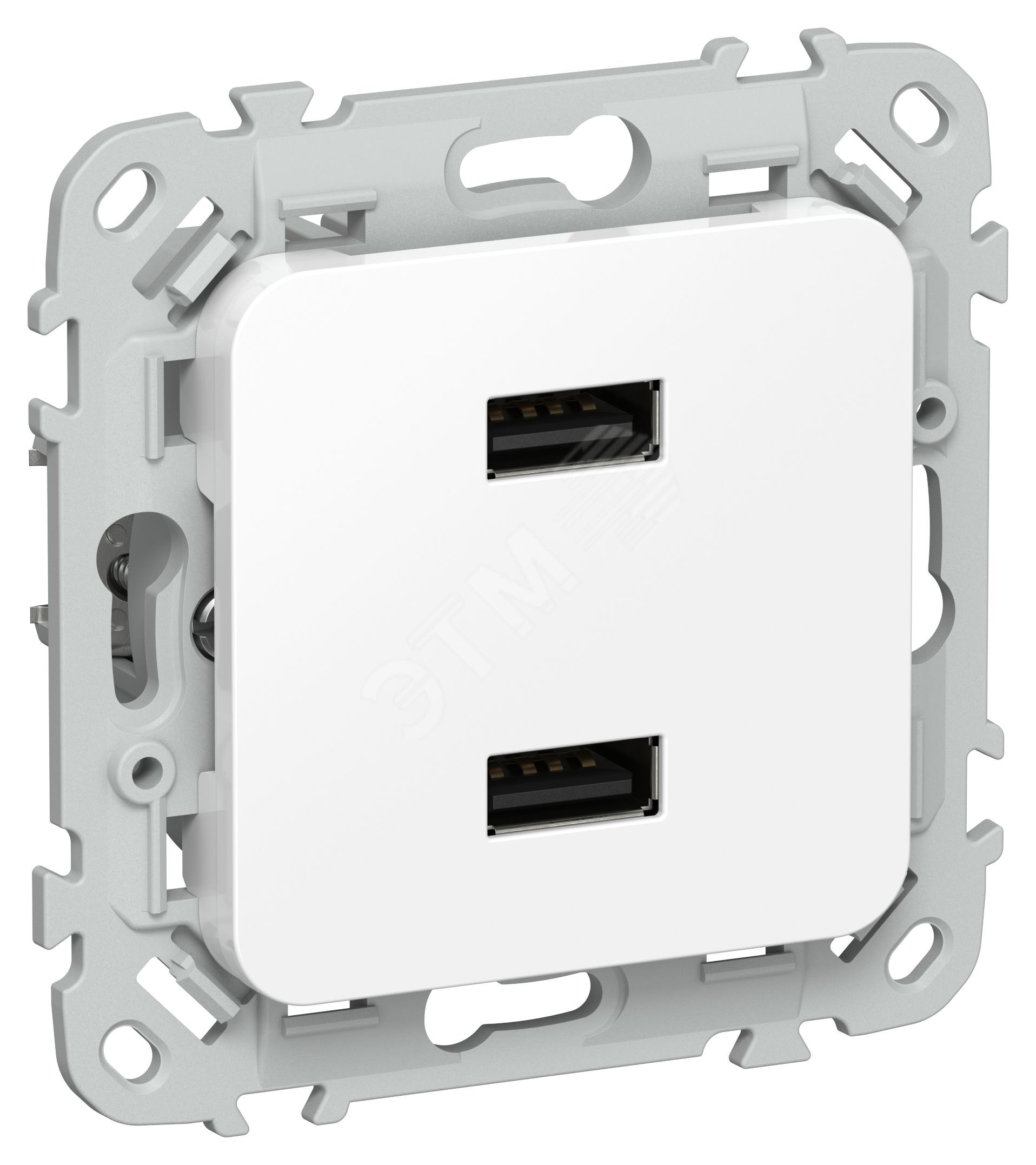FLITE Розетка USB A+A 3,1А РЮ-2-ФлБ белый IEK