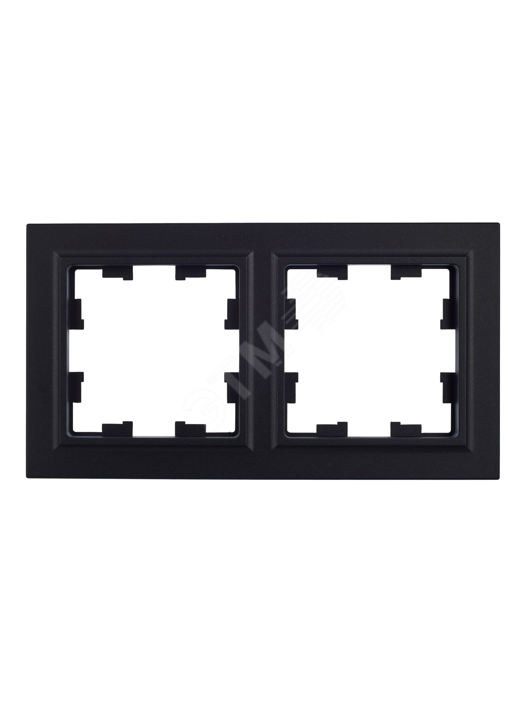 Купить BRITE Рамка 2 поста РУ-2-БрЧ черный в Казани BRITE Рамка 2 поста РУ-2-БрЧ черный