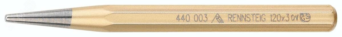 Пробойник DIN 6458 тип B, 2 мм, 10 x 120 мм, 8-гранный профиль