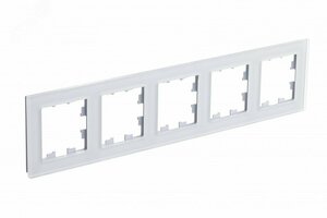 ATLASDESIGN NATURE рамка пятипостовая, ОРГАНИЧЕСКОЕ СТЕКЛО БЕЛЫЙ