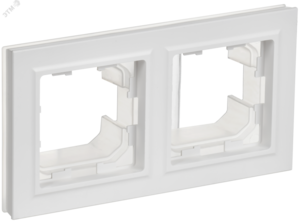 BRITE Рамка 2-местная IP44 РУ-2-БрАБ-44 арктический белый IEK