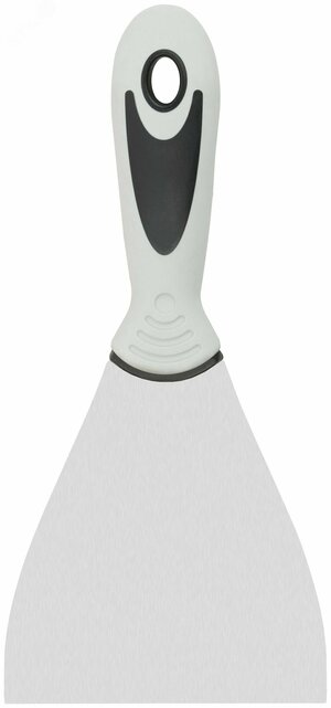 Шпатель, нерж.сталь, прорезиненная ручка 100 мм