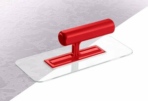 Гладилка пластикова, закругленная, штукатурная, прозрачная 220 х 90 мм