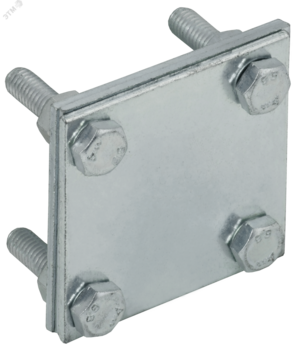 Зажим крестообразный с разделителем полоса-полоса 40мм оцинкованная сталь HDZ IEK