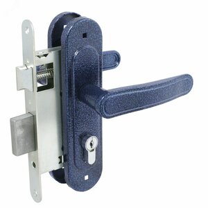 Замок врезной Птимаш ЗВ4-3.03 синий муар с/руч