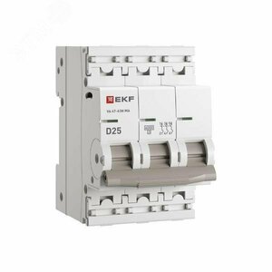 Автоматический выключатель ВА 47-63N MA 3P 25А (D) 6кА без теплового расцепителя PROXIMA