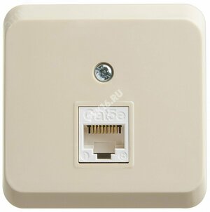 ЭТЮД Розетка компьютерная RJ45 наружная категория 5е кремовый