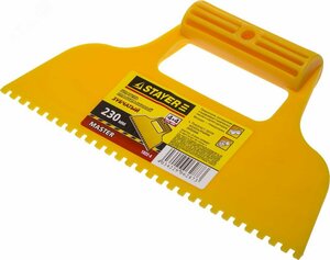 Шпатель Пластмассовый, Зубчатый 230 мм MASTER (1022-4)