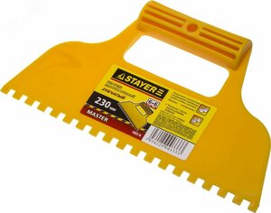 Шпатель Пластмассовый, Зубчатый 230 мм MASTER (1022-6)