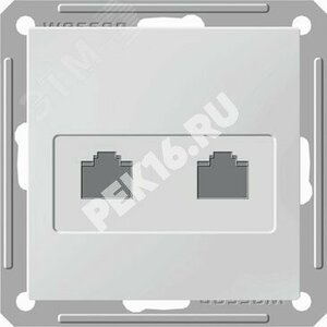 W59 Розетка двойная компьютерная скрытая в рамку белая