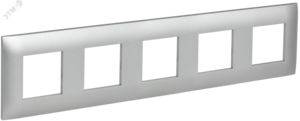 SKANDY Рамка 5-местная SK-F05S серебряный IEK