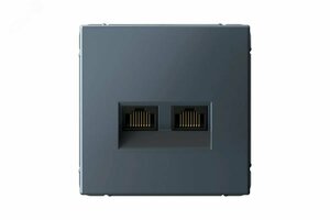 ATLASDESIGN РОЗЕТКА двойная компьютерная RJ45+RJ45, кат.6А, механизм, ГРИФЕЛЬ