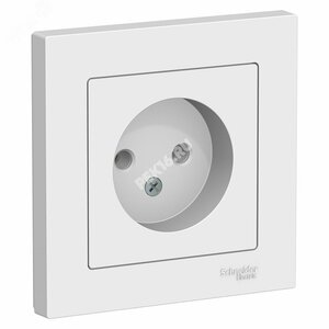 Розетка ATLASDESIGN без заземления 16А в сборе белый