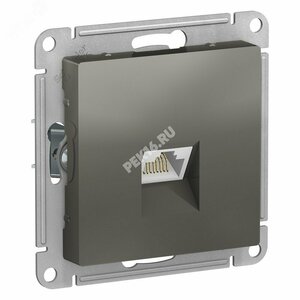 Розетка ATLASDESIGN компьютерная RJ45 механизм сталь