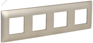 SKANDY Рамка 4-местная SK-F04Sh шампань IEK