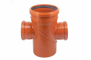 Крестовина для наружной канализации 87 град. 160 х 110 х 110