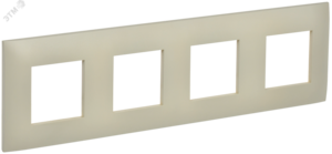 SKANDY Рамка 4-местная SK-F01B бежевый IEK