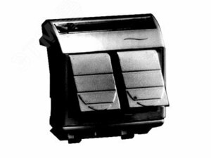 Розетка компьютерная двойная RJ45 категория 6 Brava черная 2 модуля