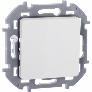 Выключатель 1-клавишный 10АХ безвинтовое крепление белый INSPIRIA