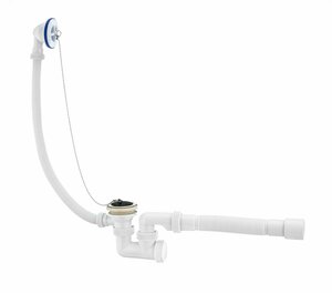 Сифон УНИВЕРСАЛ для ванн с пластиковыми чашками и с гофротрубой L 800 мм D40/50
