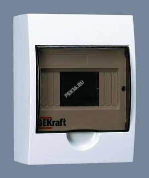 Щит распределительный навесной ЩРн-П-6 IP41 пластиковый прозрачная дверь (31009DEK)