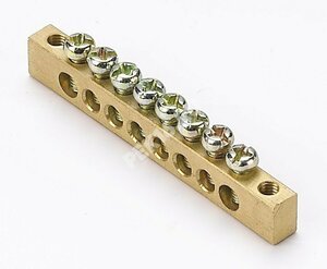 Шина нулевая 6х9 (8групп/край) ШН-102