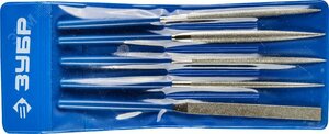 Набор »ЭКСПЕРТ» Надфили с алмазным напылением в пакете PVC, P 140, 160х80мм, 5 предметов