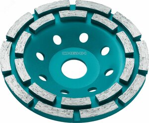 Чашка двухрядная алмазная шлифовальная, d 125 мм