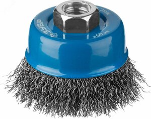 Щетка чашечная для УШМ, витая стальная проволока 0,3мм, 60ммхМ14 »Профессионал».