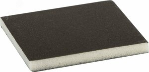 Губка шлифовальная »Мастер» двухсторонняя, мягкий поролон, Р320, 123х98х12мм