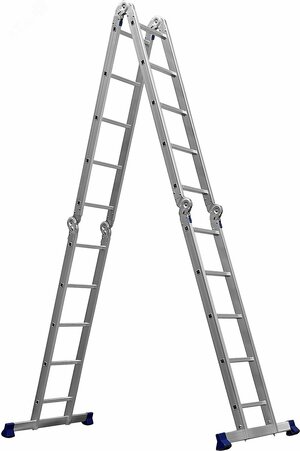 Лестница-трансформер , алюминиевая, четырехсекционная, ЛТ-45, 4 x 5 ступени