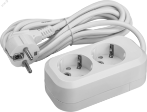 Удлинитель бытовой OPE-S-02-200-E-3×1 с заземлением 2 розетки 2м ПВС 3х1 3500 Вт ОНЛАЙТ