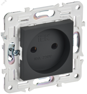 SKANDY Розетка без заземления без защитных шторок 10А SK-R02G графит IEK