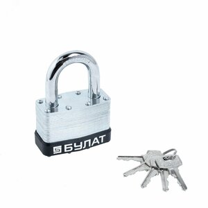 Замок навесной БУЛАТ ВС 0165 стальной 5кл. d=11мм