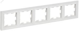 BRITE Рамка 5-местная РУ-5-БрАБ арктический белый IEK