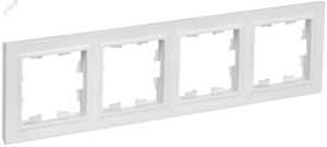 BRITE Рамка 4-местная РУ-4-БрАБ арктический белый IEK