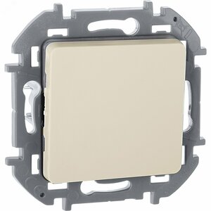 Выключатель 1-клавишный 10АХ безвинтовое крепление слоновая кость INSPIRIA
