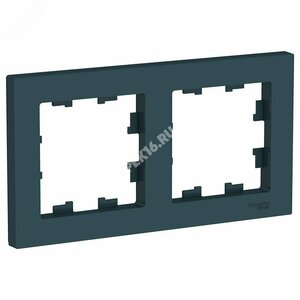 Рамка двухпостовая ATLASDESIGN универсальная изумруд
