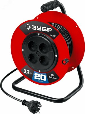 Удлинитель на катушке ПВС-207, ПВС, 2 х 0.75 мм2, 20 м, 2200 Вт